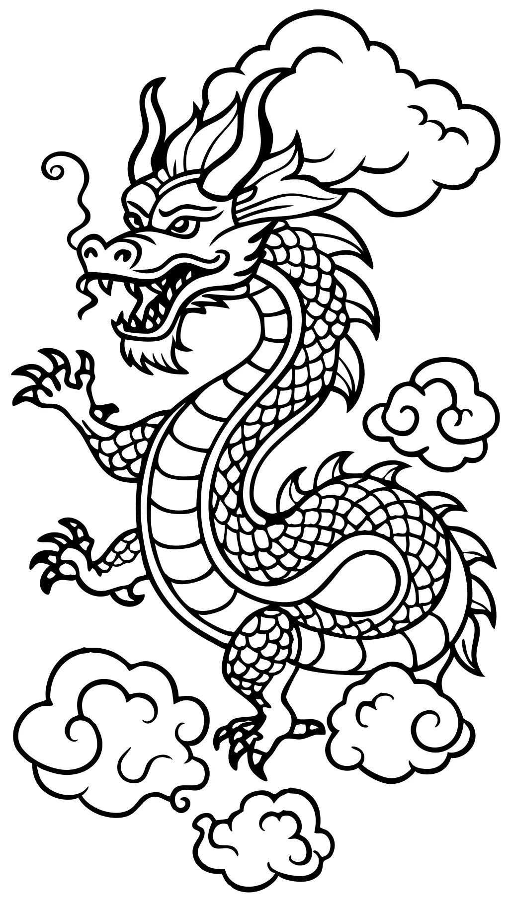 chinese dragon coloring pages